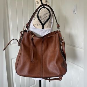 Realer Brown Faux Leather Purse in Brown